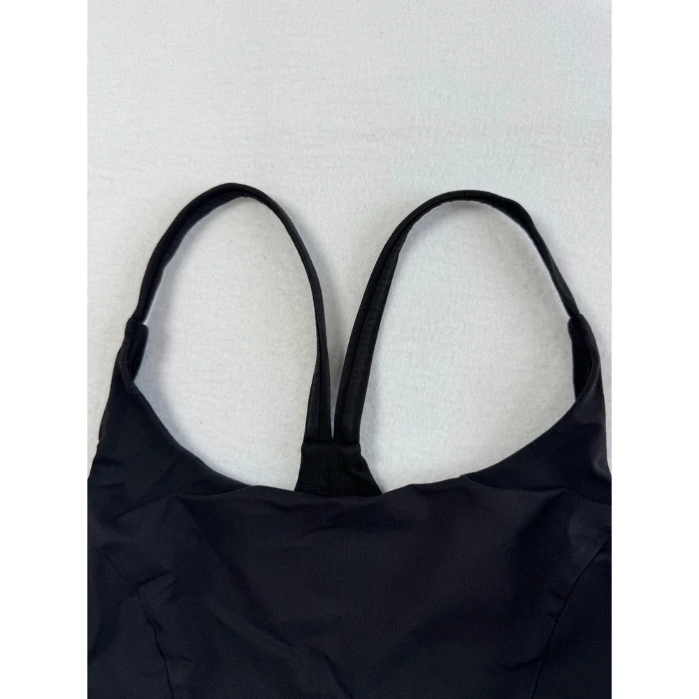 Athleisure‎ Lululemon Womens 6 Invigorate Sports Bra Black Mesh Back Racerback